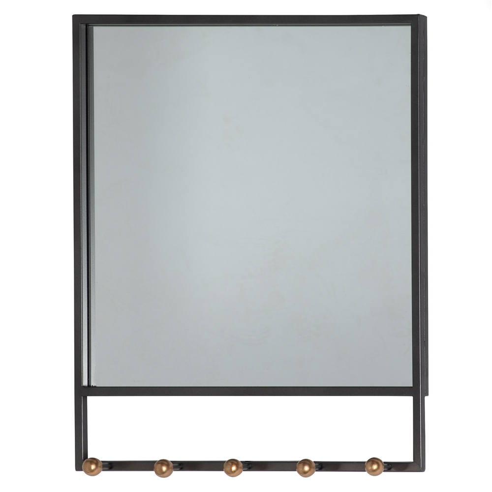 Grayson Lane 24-in L X 20-in W Square Black Framed Wall Mirror 2 Grayson Lane 24-in L X 20-in W Square Black Framed Wall Mirror - Image 2