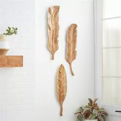 Grayson Lane 27.25-in H X 6.95-in W Rustic Wood Feather Wall Accent - Set Of 3 10 Grayson Lane 27.25-in H X 6.95-in W Rustic Wood Feather Wall Accent - Set Of 3 -GRAYSON LANE SHOP 330941314 AlternateImage2
