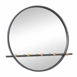 Grayson Lane 24-in L X 26-in W Round Silver Framed Wall Mirror -GRAYSON LANE SHOP 330941380 AlternateImage5