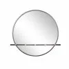 Grayson Lane 24-in L X 26-in W Round Silver Framed Wall Mirror