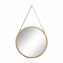 Grayson Lane 33-in L X 20-in W Round Gold Framed Wall Mirror -GRAYSON LANE SHOP 330941395 MainImage 001