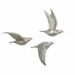 Grayson Lane 11-in H X 11-in W Silver Birds Polystone Wall Accent - Set Of 3 -GRAYSON LANE SHOP 330941412 MainImage 001