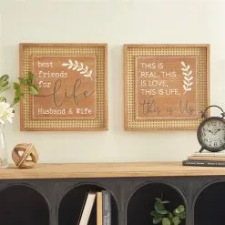Grayson Lane 15.8-in H X 15.8-in W Farmhouse Wood Wall Accent - Set Of 2 -GRAYSON LANE SHOP 330941418 AlternateImage2