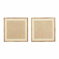 Grayson Lane 15.8-in H X 15.8-in W Farmhouse Wood Wall Accent - Set Of 2