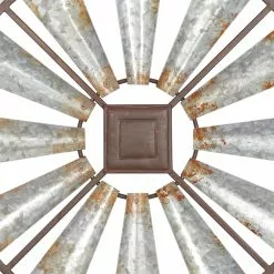 Grayson Lane 30-in H X 30-in W Farmhouse Silver Metal Wall Accent