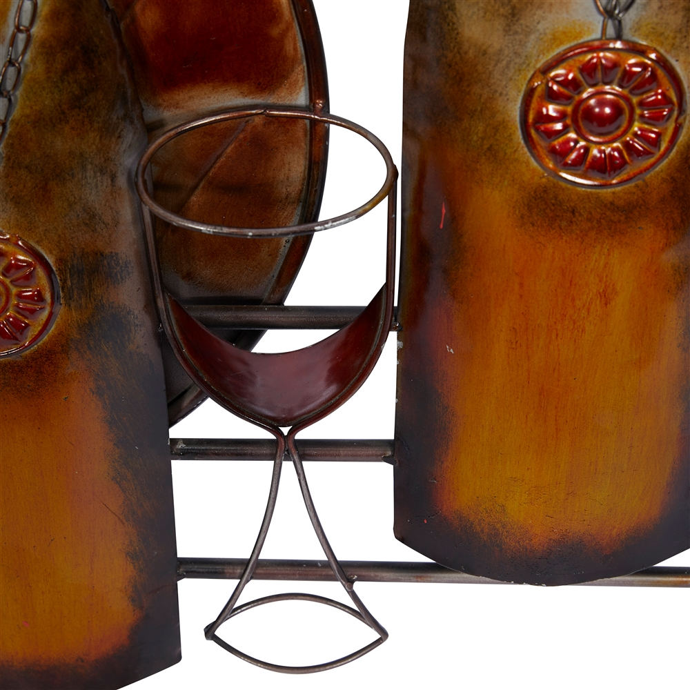 Grayson Lane 24-in H X 30-in W Traditional Metal Wine Bar Wall Accent 2 Grayson Lane 24-in H X 30-in W Traditional Metal Wine Bar Wall Accent - Image 2