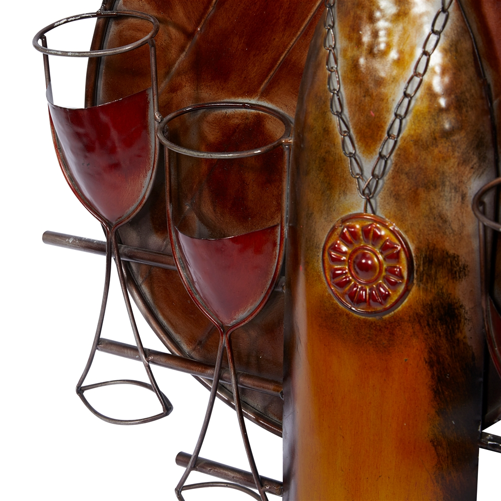 Grayson Lane 24-in H X 30-in W Traditional Metal Wine Bar Wall Accent 5 Grayson Lane 24-in H X 30-in W Traditional Metal Wine Bar Wall Accent - Image 5