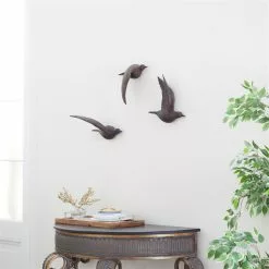 Grayson Lane 11-in H X 11-in W Brown Birds Resin Wall Accent - Set Of 3 -GRAYSON LANE SHOP 330941581 AlternateImage2
