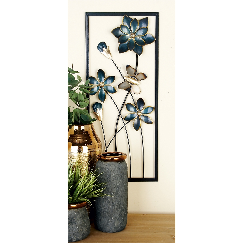 Grayson Lane 28-in H X 12-in W Traditional Floral Metal Wall Accent - Set Of 2 6 Grayson Lane 28-in H X 12-in W Traditional Floral Metal Wall Accent - Set Of 2 - Image 6