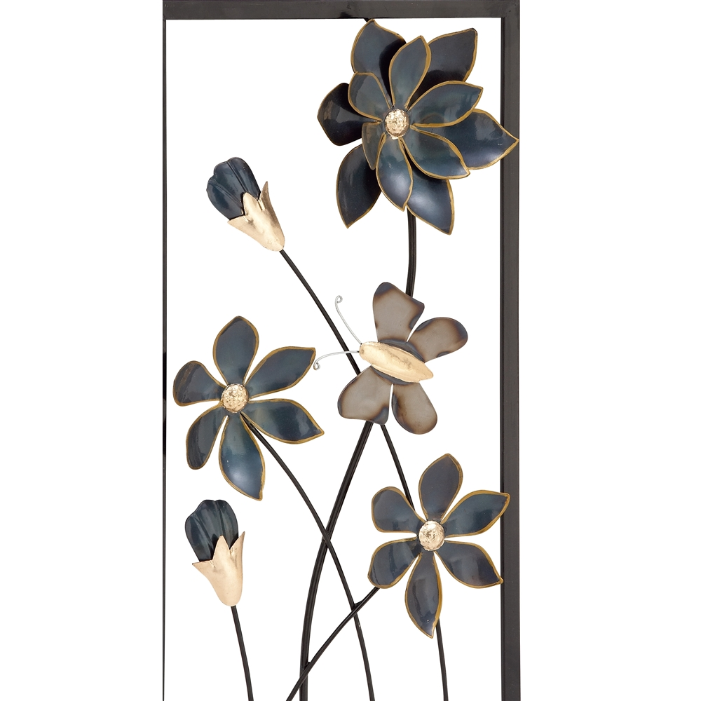 Grayson Lane 28-in H X 12-in W Traditional Floral Metal Wall Accent - Set Of 2 1 Grayson Lane 28-in H X 12-in W Traditional Floral Metal Wall Accent - Set Of 2