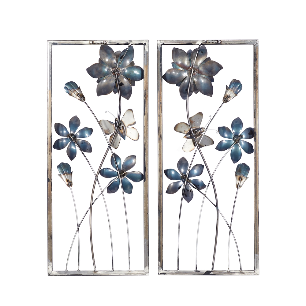 Grayson Lane 28-in H X 12-in W Traditional Floral Metal Wall Accent - Set Of 2 3 Grayson Lane 28-in H X 12-in W Traditional Floral Metal Wall Accent - Set Of 2 - Image 3