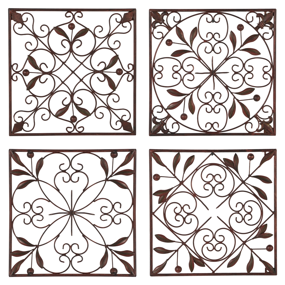 Grayson Lane 14-in H X 14-in W Rustic Metal Wall Accent - Set Of 4 5 Grayson Lane 14-in H X 14-in W Rustic Metal Wall Accent - Set Of 4 - Image 5