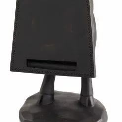 Grayson Lane Farmhouse Black Resin/Polystone Pig With Chalkboard Tabletop Decoration