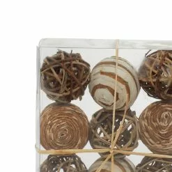Grayson Lane Beige/Brown Natural Orbs And Vase Fillers - 2-Pack
