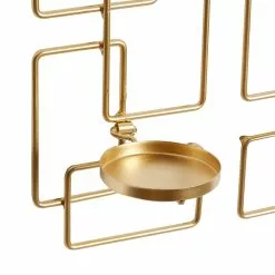 GRAYSON LANE SHOP 42 Grayson Lane 1-Candle Gold Metal Sconce Candle Holders - Set Of 2