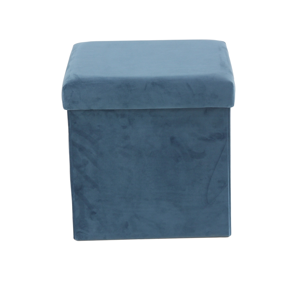 Grayson Lane Modern Turquoise Polyester Square Integrated Storage Ottoman 5 Grayson Lane Modern Turquoise Polyester Square Integrated Storage Ottoman - Image 5