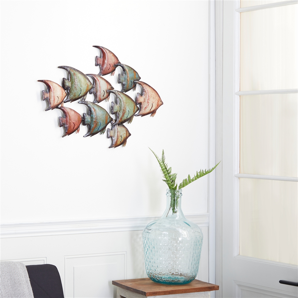 Grayson Lane 18-in H X 26-in W Fishes Metal Wall Accent 6 Grayson Lane 18-in H X 26-in W Fishes Metal Wall Accent - Image 6