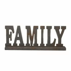 Grayson Lane Industrial Antique Black MDF Family Sign Tabletop Decoration -GRAYSON LANE SHOP 330942585 MainImage 001