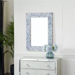 Grayson Lane 366-in X 25.88-in Rectangle Blue Framed Wall Mirror -GRAYSON LANE SHOP 330944693 AlternateImage1