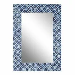 Grayson Lane 366-in X 25.88-in Rectangle Blue Framed Wall Mirror