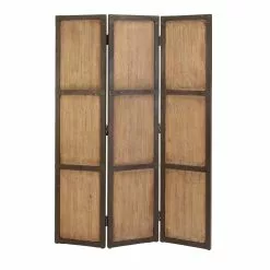 Grayson Lane 3-Panel Brown Wood Folding Country Room Divider -GRAYSON LANE SHOP 330944713 MainImage 001