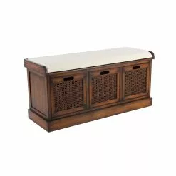 Grayson Lane 20-in X 42-in Industrial Brown Storage Bench