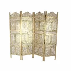 Grayson Lane 4-Panel Gold Wood Folding Traditional Room Divider -GRAYSON LANE SHOP 330944735 AlternateImage5