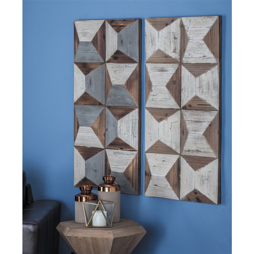 Grayson Lane 19-in X 40-in Abstract Metal Wall Accent - Set Of 2 2 Grayson Lane 19-in X 40-in Abstract Metal Wall Accent - Set Of 2 - Image 2