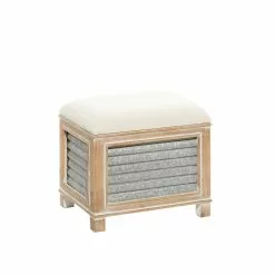 Grayson Lane 20-in X 38-in Farmhouse Light Brown Storage Bench