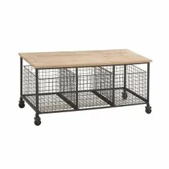 Grayson Lane 19-in X 39-in Industrial Brown Storage Bench 7 Grayson Lane 19-in X 39-in Industrial Brown Storage Bench -GRAYSON LANE SHOP 330944765 AlternateImage6