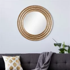 Grayson Lane 39.25-in X 39.25-in Round Gold Framed Wall Mirror 11 Grayson Lane 39.25-in X 39.25-in Round Gold Framed Wall Mirror -GRAYSON LANE SHOP 330944784 AlternateImage1