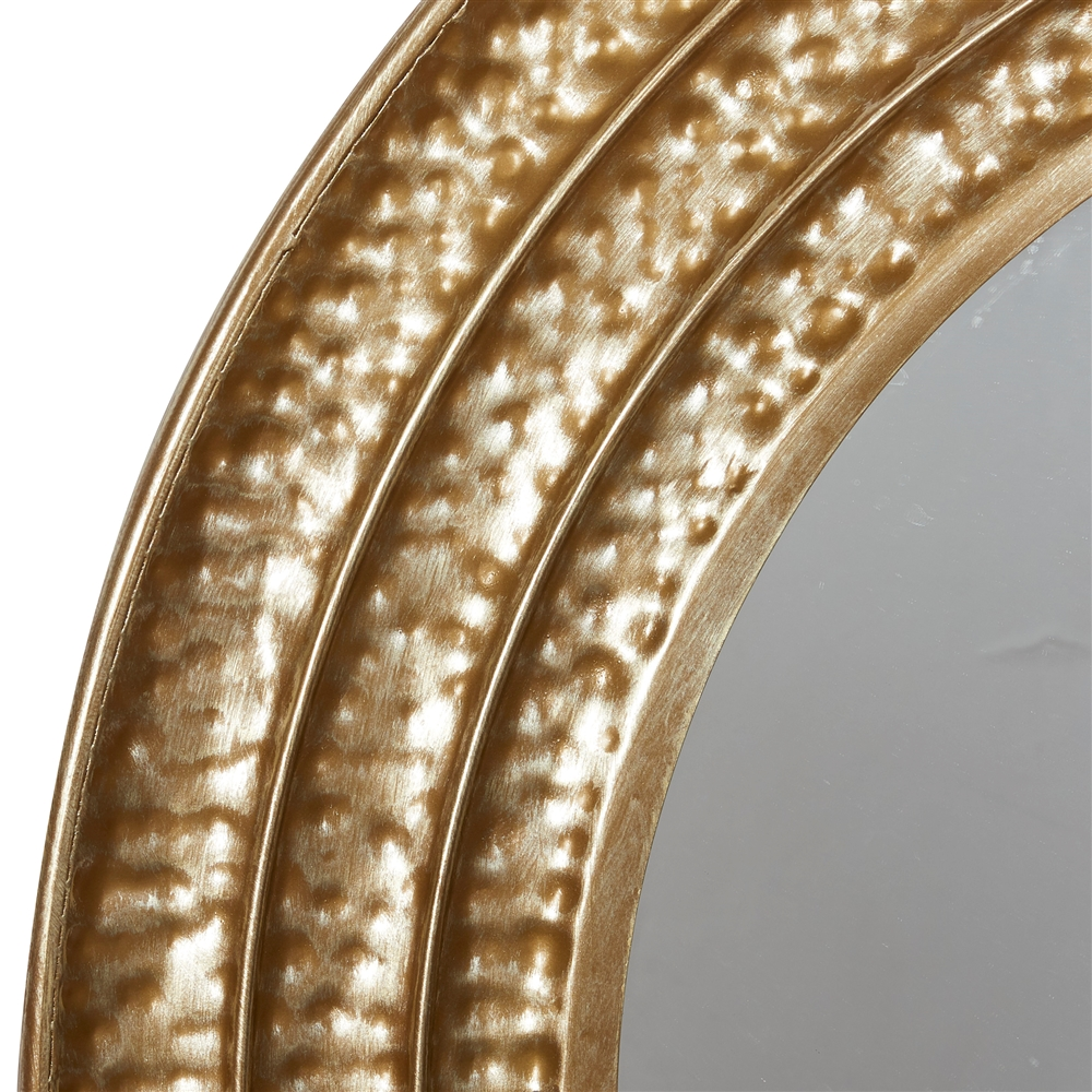 Grayson Lane 39.25-in X 39.25-in Round Gold Framed Wall Mirror 3 Grayson Lane 39.25-in X 39.25-in Round Gold Framed Wall Mirror - Image 3