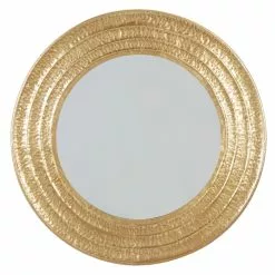 Grayson Lane 39.25-in X 39.25-in Round Gold Framed Wall Mirror