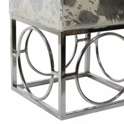 Grayson Lane 22-in X 16-in Modern Silver Square Stool 9 Grayson Lane 22-in X 16-in Modern Silver Square Stool -GRAYSON LANE SHOP 330944788 AlternateImage4