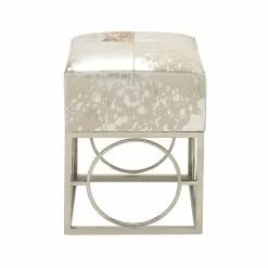 Grayson Lane 22-in X 16-in Modern Silver Square Stool 7 Grayson Lane 22-in X 16-in Modern Silver Square Stool -GRAYSON LANE SHOP 330944788 MainImage 001