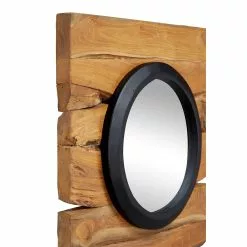 Grayson Lane 17.70-in X 17.65-in Round Brown Framed Wall Mirrors - Set Of 4 -GRAYSON LANE SHOP 330944792 AlternateImage3