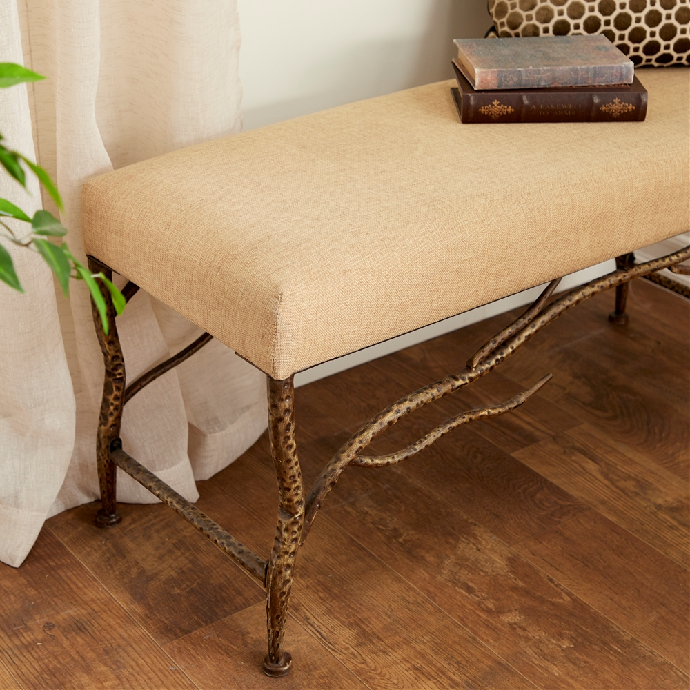 Grayson Lane 20-in X 40-in Farmhouse Brown Accent Bench 3 Grayson Lane 20-in X 40-in Farmhouse Brown Accent Bench - Image 3