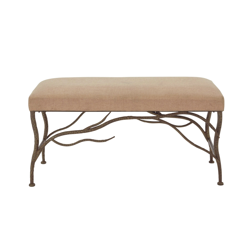 Grayson Lane 20-in X 40-in Farmhouse Brown Accent Bench 2 Grayson Lane 20-in X 40-in Farmhouse Brown Accent Bench - Image 2