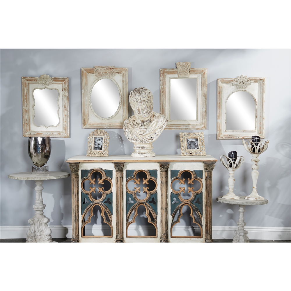 Grayson Lane 26.15-in X 18.25-in Rectangle Brown Framed Wall Mirror 6 Grayson Lane 26.15-in X 18.25-in Rectangle Brown Framed Wall Mirror - Image 6