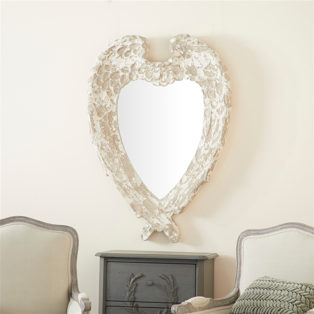 Grayson Lane 44-in X 31.5-in Oval White Framed Wall Mirror 1 Grayson Lane 44-in X 31.5-in Oval White Framed Wall Mirror