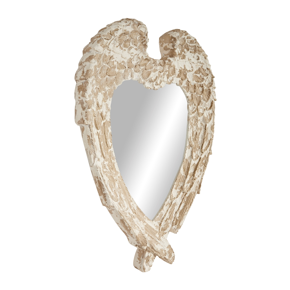 Grayson Lane 44-in X 31.5-in Oval White Framed Wall Mirror 4 Grayson Lane 44-in X 31.5-in Oval White Framed Wall Mirror - Image 4