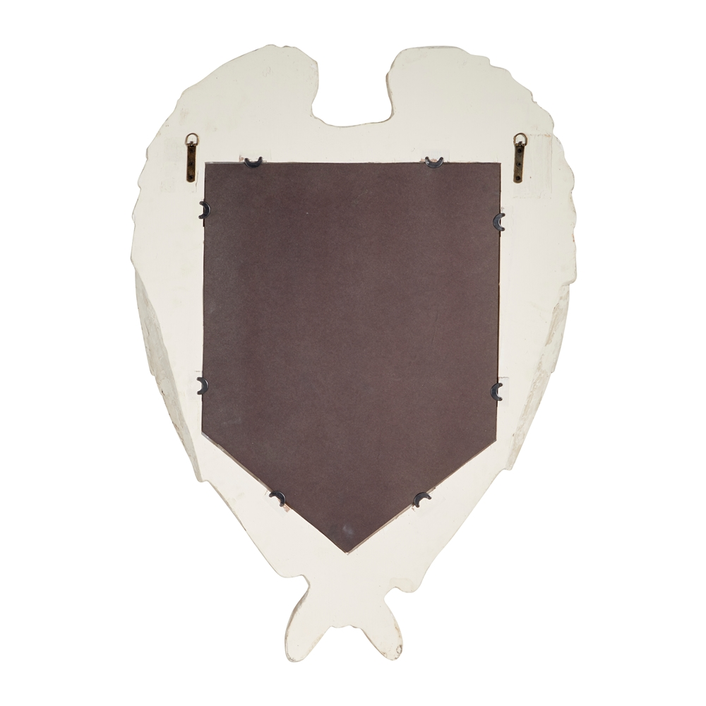 Grayson Lane 44-in X 31.5-in Oval White Framed Wall Mirror 3 Grayson Lane 44-in X 31.5-in Oval White Framed Wall Mirror - Image 3