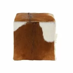 Grayson Lane 17-in X 18-in Rustic Brown Square Ottoman -GRAYSON LANE SHOP 330944821 AlternateImage5