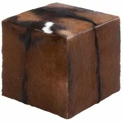 Grayson Lane 17-in X 18-in Rustic Brown Square Ottoman -GRAYSON LANE SHOP 330944821 MainImage 001