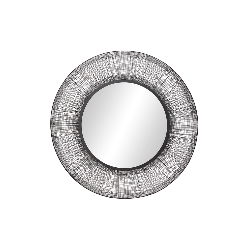Grayson Lane 39.5-in X 39.5-in Round Black Framed Wall Mirror 2 Grayson Lane 39.5-in X 39.5-in Round Black Framed Wall Mirror - Image 2
