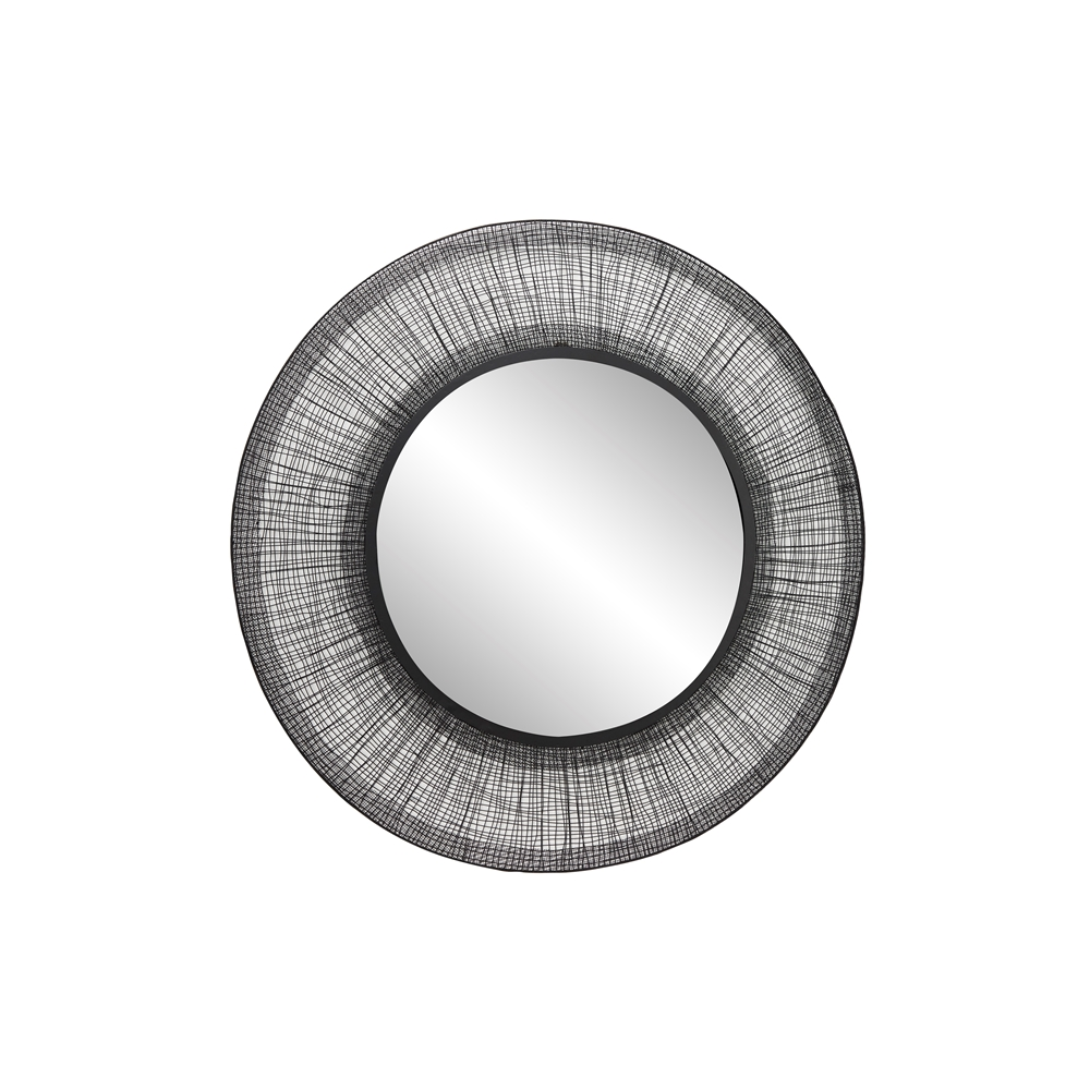 Grayson Lane 39.5-in X 39.5-in Round Black Framed Wall Mirror 5 Grayson Lane 39.5-in X 39.5-in Round Black Framed Wall Mirror - Image 5