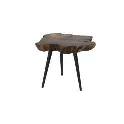 Grayson Lane Dark Brown Wood Live Edge End Table