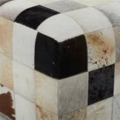 Grayson Lane 16-in Modern Silver And Brown Genuine Leather Square Ottoman -GRAYSON LANE SHOP 330944852 AlternateImage3