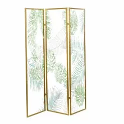Grayson Lane 3-Panel Green And Gold Folding Contemporary/Modern Room Divider 10 Grayson Lane 3-Panel Green And Gold Folding Contemporary/Modern Room Divider -GRAYSON LANE SHOP 330944853 AlternateImage7