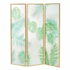 Grayson Lane 3-Panel Green And Gold Folding Contemporary/Modern Room Divider 9 Grayson Lane 3-Panel Green And Gold Folding Contemporary/Modern Room Divider -GRAYSON LANE SHOP 330944853 MainImage 001